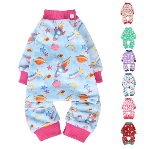 Dog Pajamas Soft Stretchy Fleece Puppy Sweater for Medium Dogs (Blue(pack of 1) / Large)