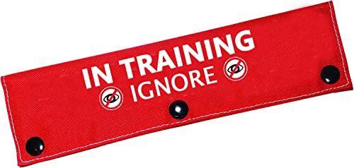 Funny Dog Leash Sleeve Have in Training Ignore Dog Leash Wrap Wrap Alert Hanging ID Patch Tag Pet Birthday Gift (Training Ignore-Sleeve)