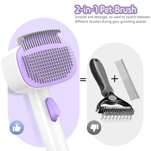 Dog & Cat Brush for Shedding (Purple)