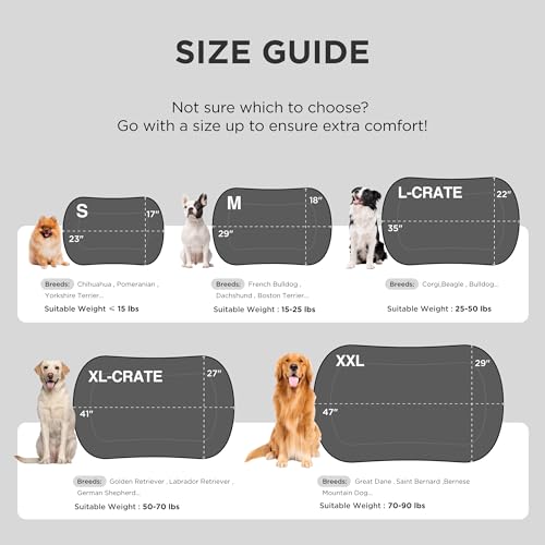 Washable Dog Crate Pad for Small Dogs (23.0"L x 17.0"W x 1.0"Th / Grey)