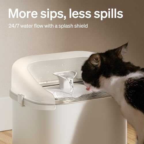 Splash Shield for 3L Dockstream 2 Cat Water Fountain PLWF106 PLWF116 and PLWF305 Prevent Water Spills (White / Splash Shield)