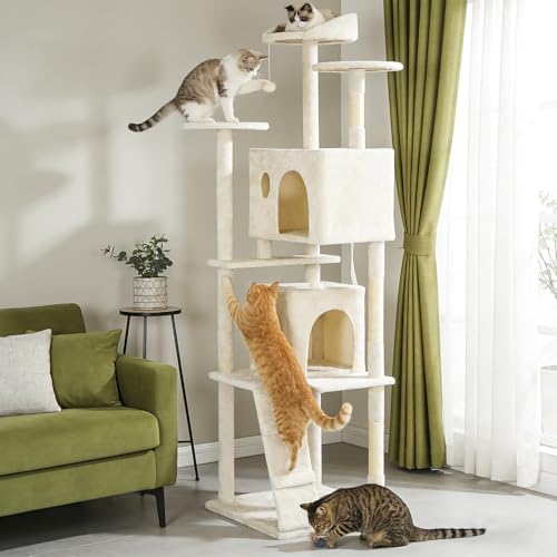 81" Cat Tree Tower (81in / Beige)