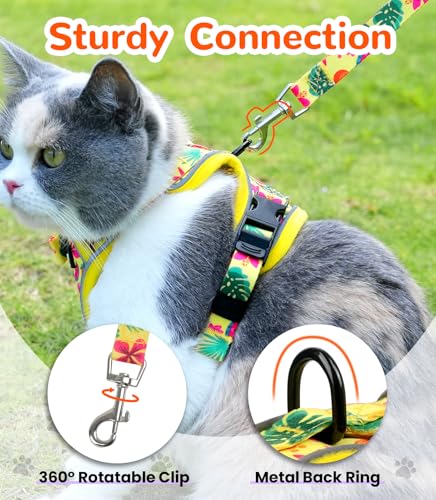 Cat Harness and Leash Set (H604 Pro Bright Yellow / X-Small (4-6lb))
