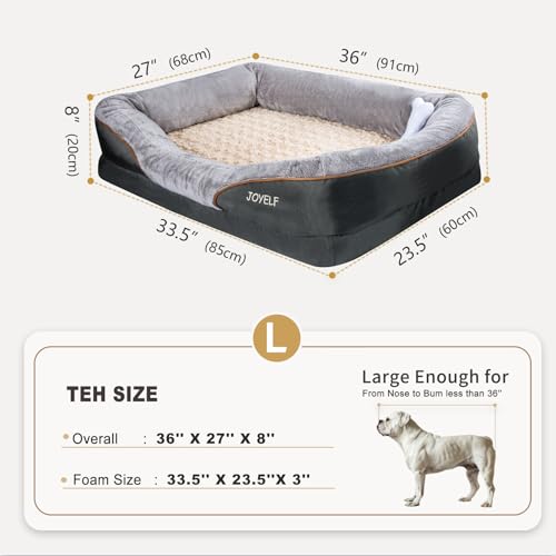 Large Memory Foam Dog Bed (Large-36"x27")