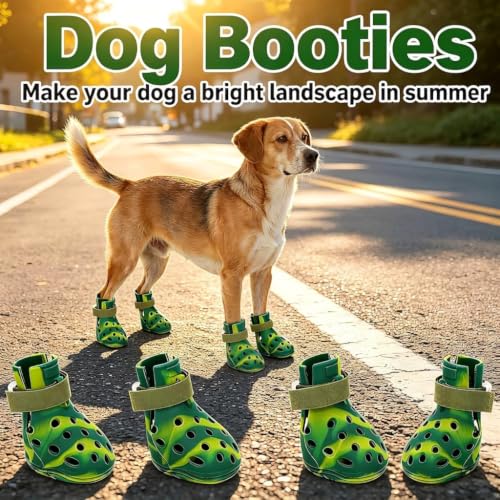 Dog Shoes for Hot Pavement (Green / M)