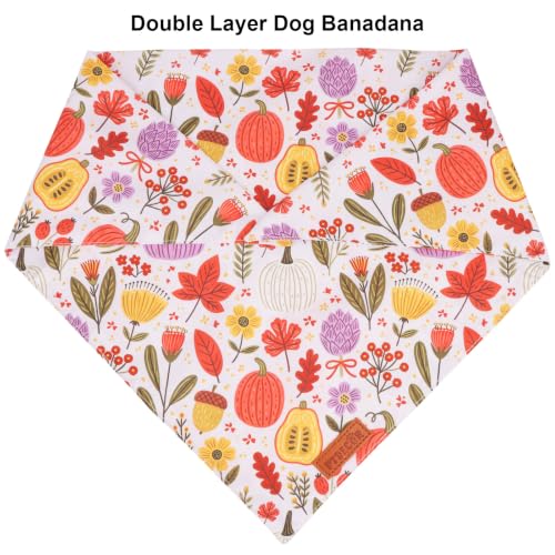 Pink Fall Dog Bandanas (X-Large / Fall-1)