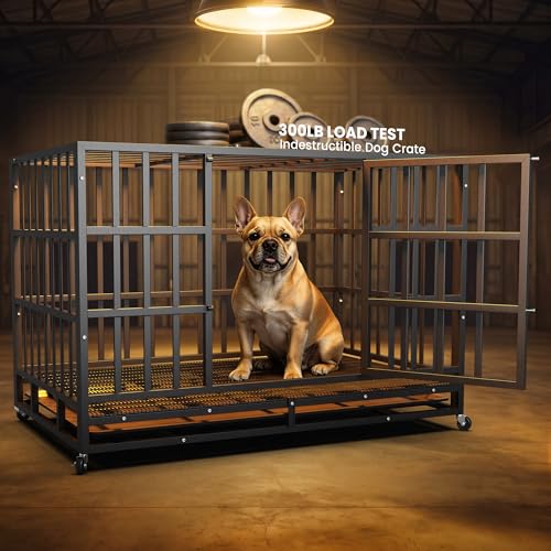 38 Inch Heavy Duty Dog Crate (Black / Small)