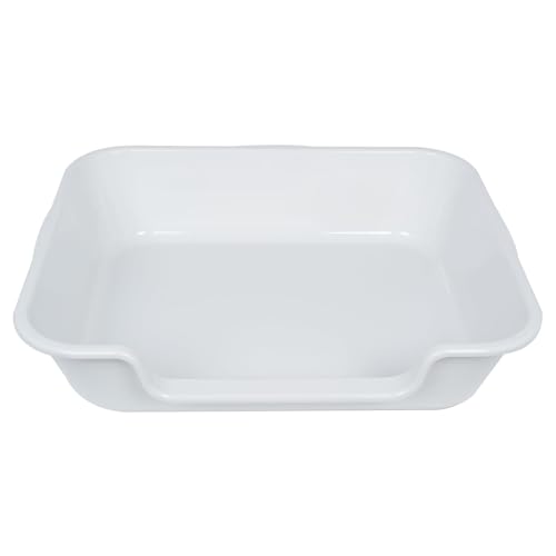Extra Large Low Entry ABS Cat Litter Box (Large (Pack of 1) / Light Gray)