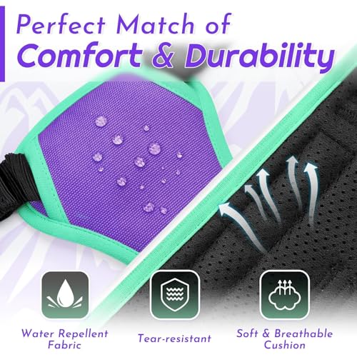 Dog Harness for Medium Sized Dogs (Medium / Purple & Turquoise)