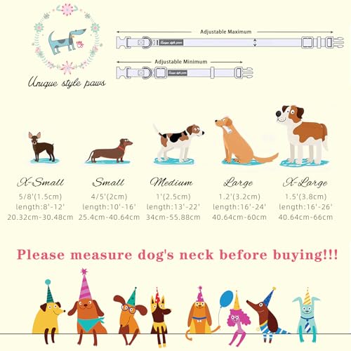 Cartoon Dog Collar with Bow Spring Summer Collar with Flower Dinosaur Park for Small Medium Large Boys Girls Dogs (X-Large / Dinosaur Park bow)