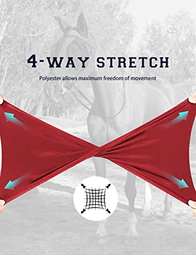 Horse Fly Mask with Ears (Rose Red / Medium)
