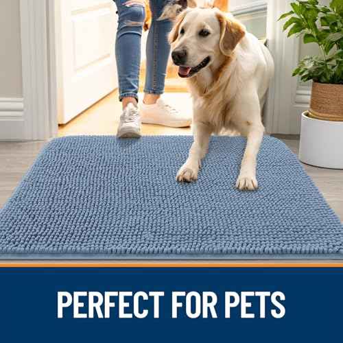 Dog Door Mat for Muddy Paws 59x24 (Airy Blue / 59" X 24")