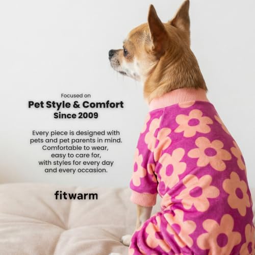 Flower Fleece Dog Pajamas (Flower / Small)