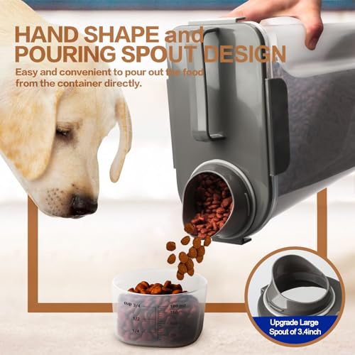 Dog Food Storage Container (Grey 6Qt+3QT)