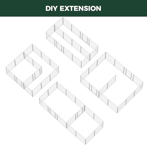 Homeplus Indoor Dog Playpen with Divider Connectors (White / 32"H)