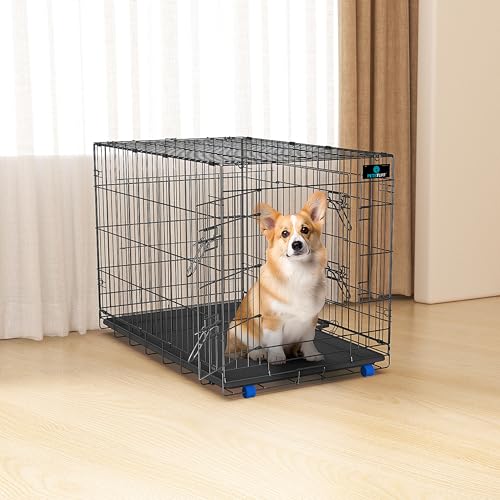 PetsTuff Great CRATES 36” Large Dog Crate (36 inch / Two Doors)