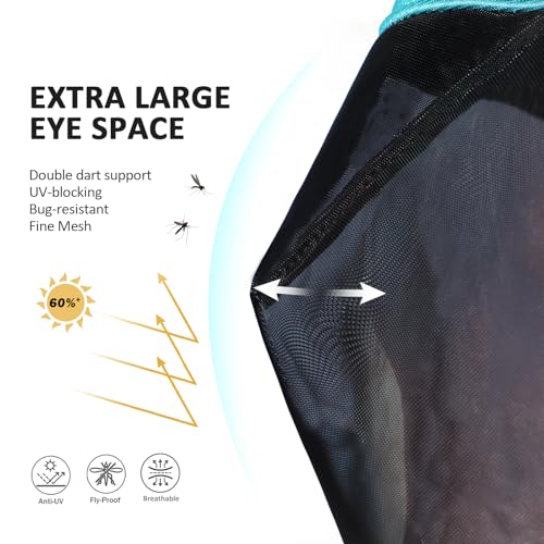 Horse Fly Mask with Ears (Teal / Medium (Arabian))