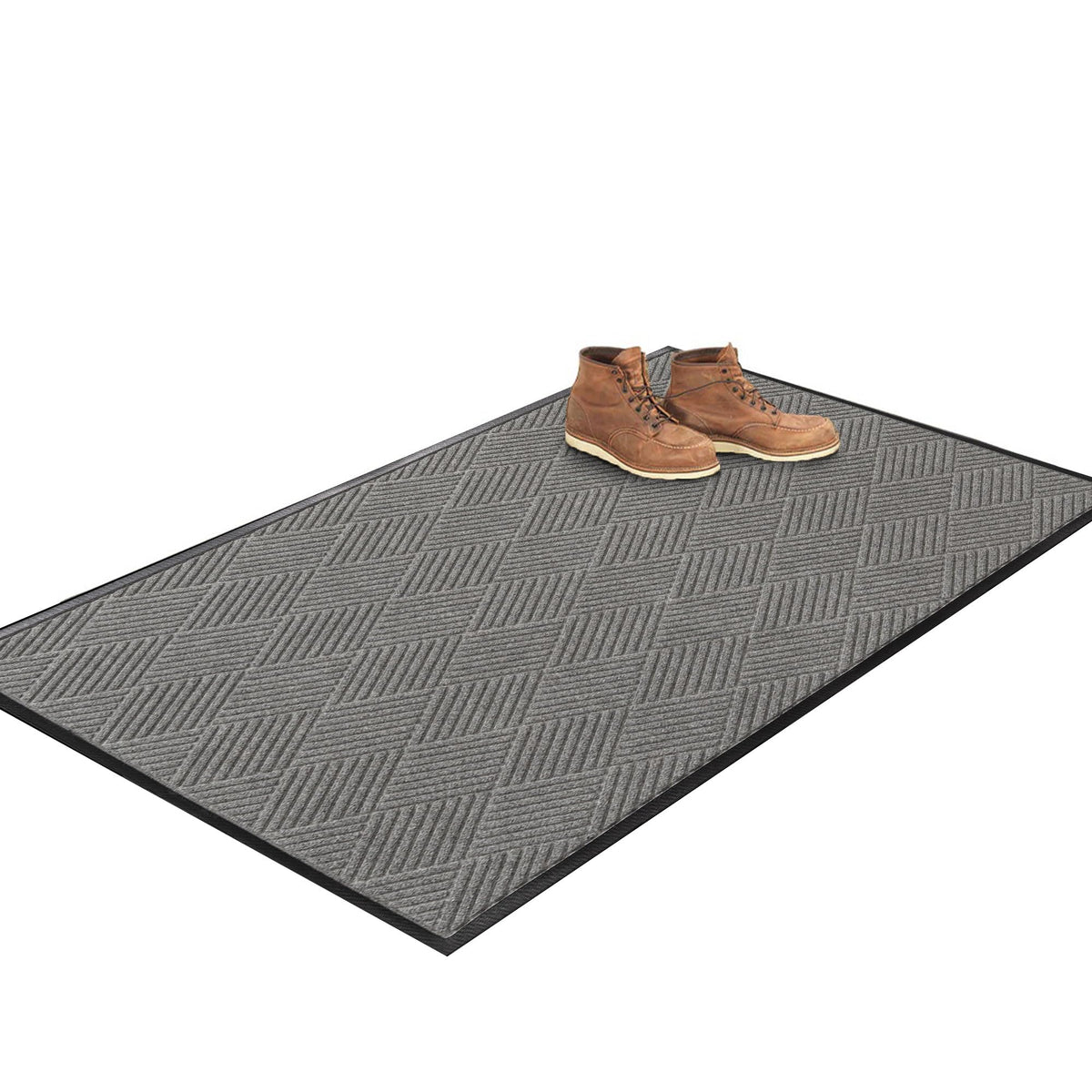 Diamonds Front Door Mat Indoor Outdoor Entrance (Extra Large 45.5"x70.5" (4’x6’) / Medium Grey)