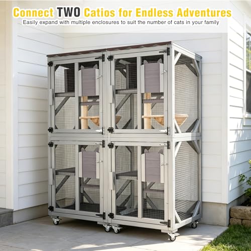 Catio Outdoor Cat Enclosure with Wheels