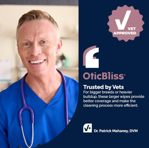 Oticbliss XL Cat & Dog Ear Wipes (XL Ear Wipes)
