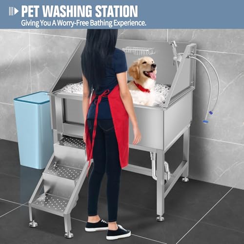 38" Dog Washing Station (L-RAMP)