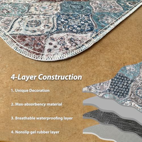 Washable Pee Pads for Dogs (18x24 Inch (Pack of 2) / Dark Red/Multi)
