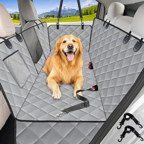 Dog Car Seat Cover for Back Seat (Gray / Standard)