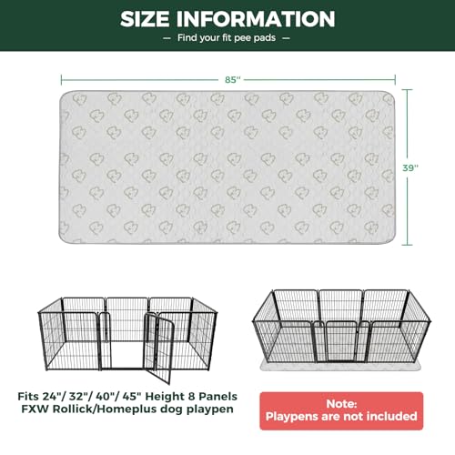 Washable Pee Pads for Dogs (Khaki / 39" x 85" (2 Packs))