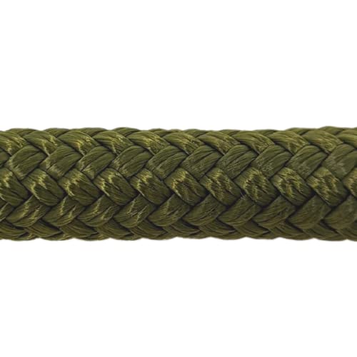 12FT Lead Rope with NP Snap (Olive Green / 12 ft. Nickel Trigger Snap)