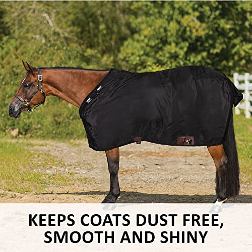 Dura Nylon Horse Stable Sheet (Horse Size 82 / VTEK | Open Front | Legstrap / Black)
