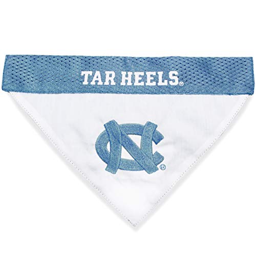 NCAA Reversible Bandana. North Carolina Tar Heels Sports Fan Pet Bandana Small (Small/Medium / North Carolina Tar Heels)
