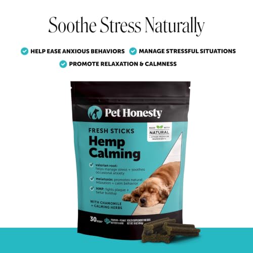 Vet Backed Dog Dental Sticks for Calm & Fresh Breath (30 Count)