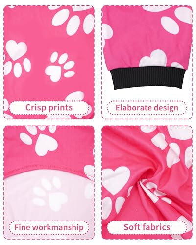 4 Pack Pink Dog Pajamas for Small Dogs (Medium)