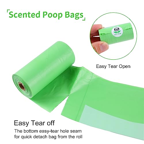 360 Count Dog Poop Bags with Dispenser (Colorful)