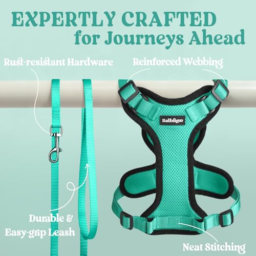 Cat Harness and Leash Set (M / Emerald)
