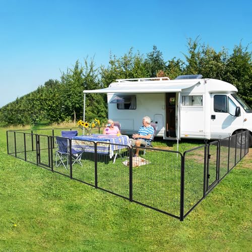 Dog Playpen Outdoor Extra Wide 24 Panels Heavy Duty Dog Fence 32" (32"W x 32"H)