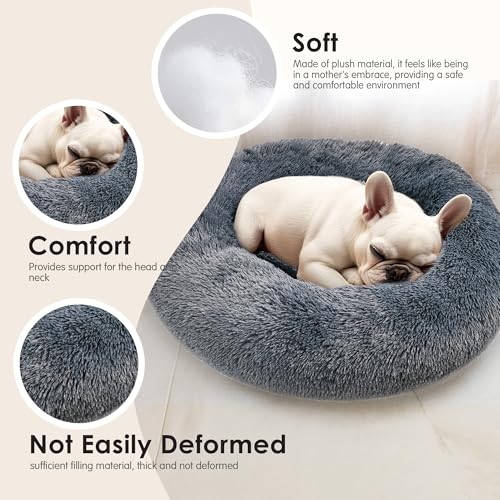 28in Large Dog Bed (Dark Grey / 28.0"L x 28.0"W x 8.0"Th)