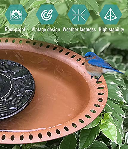 Extra Large Freestanding Birdbaths Bowl (1-¼ gal / Chocolate)
