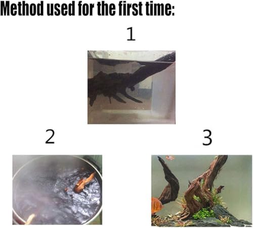 Natural Driftwood for Aquarium (Spiderwood（6-8 inch pack of 4）)