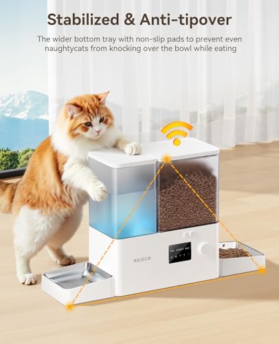 Automatic Cat Feeder and Water Dispenser (White / 8.5L-WiFi)