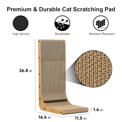 Cat Scratcher (1 Pack 26.8 in Wood Color)