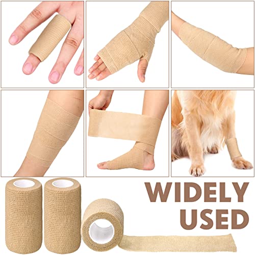 36 Pcs Self Adherent Bandage 4" X 5 Yard Wrap Breathable (Nude / 4" X 5 Yard)