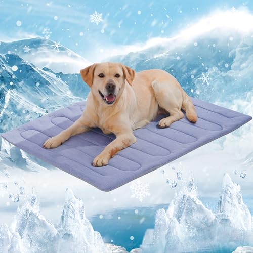 Cooling Mat for Large Dogs (Blue / 36" x 24" - Large-Crate)
