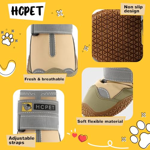 Dog Shoes for Dogs (Khaki / Width 2.75 in)