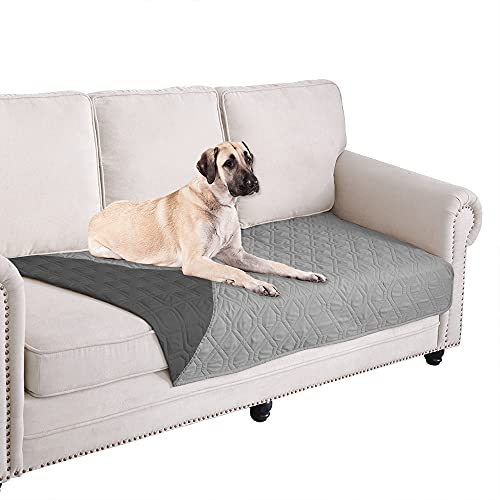 Waterproof Dog Bed Cover Pet Blanket for Furniture Bed Couch Sofa Reversible (30x60 Inch (Pack of 1) / Grey+dark Grey)