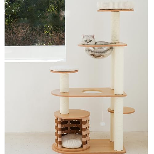 56 Inches Tall Wooden Cat Tree