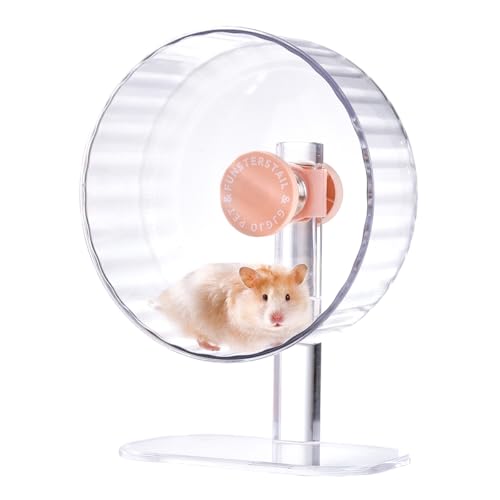 Super Silent Hamster Wheel 12 Inch (Peach Pink / Large(12 inch))
