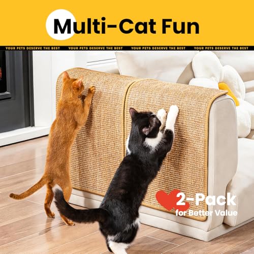 2 Pack Cat Scratching Pads (2 Pack-M (23.6'' X 15.7") / Brown)