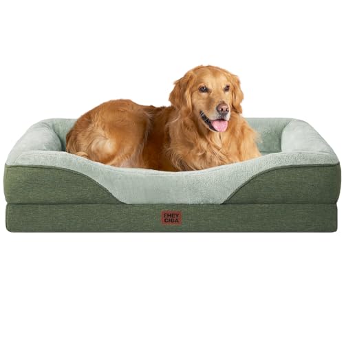 Orthopedic Dog Bed for Large Dog (Green / 41x27x7.5)