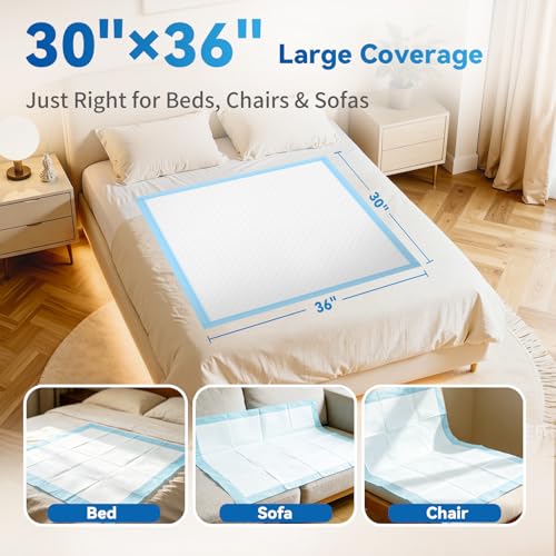 Bed Pads Disposable 30" x 36" [100 Count] Adult Incontinence Underpads (30"x36" (100 Pcs))